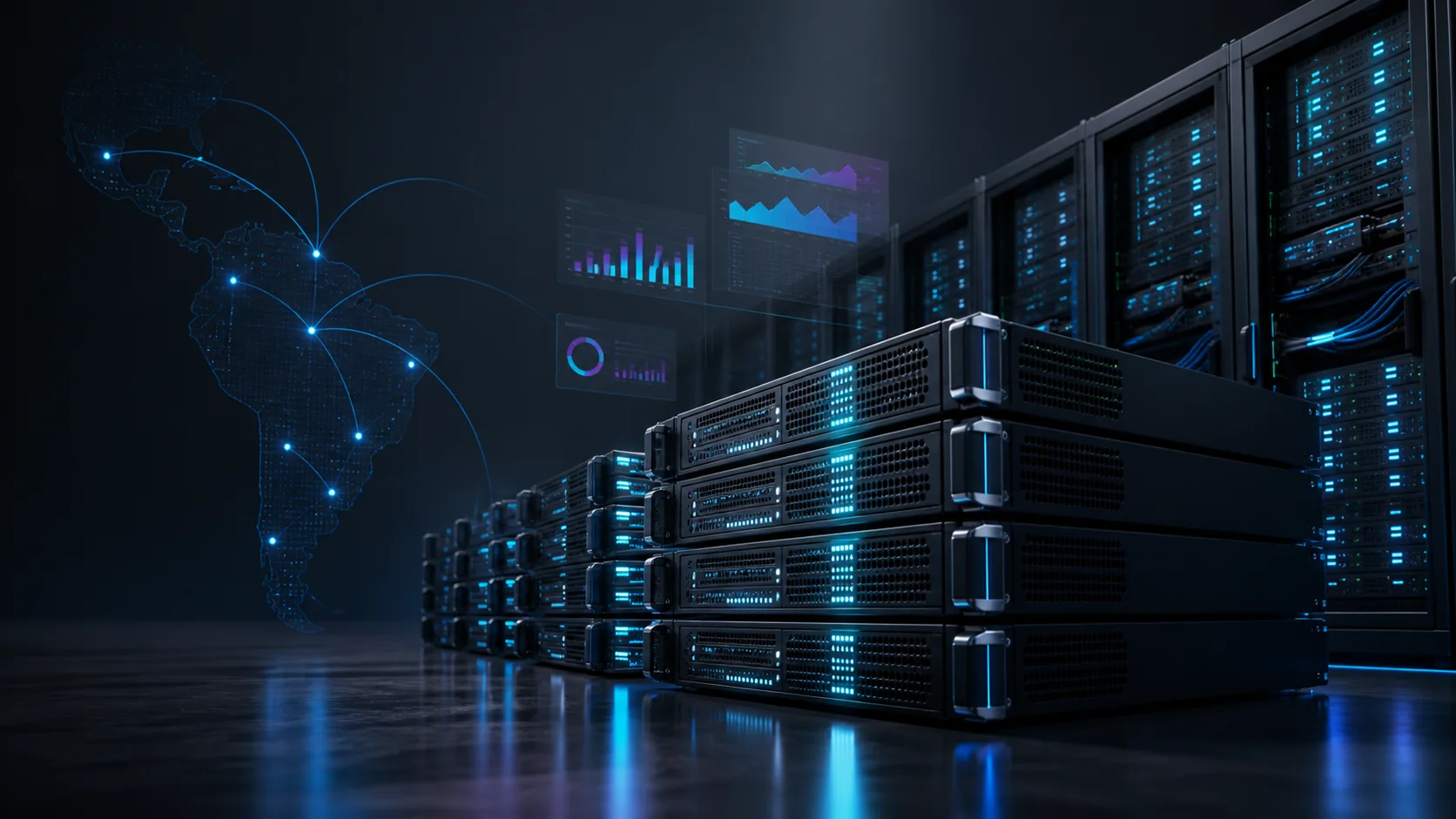 Servidores VPS conectados à América Latina